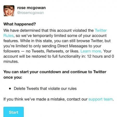 Twitter Rose McGowan
