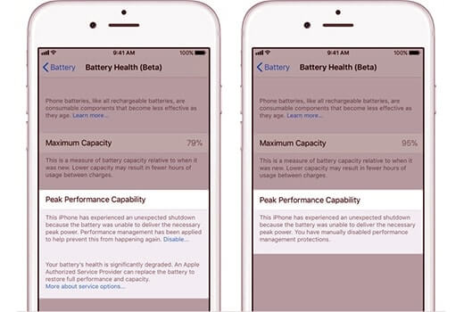 Apple iOS 11.3 Pil Sağlık özelliği