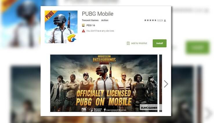 PUBG mobil Android versiyonu