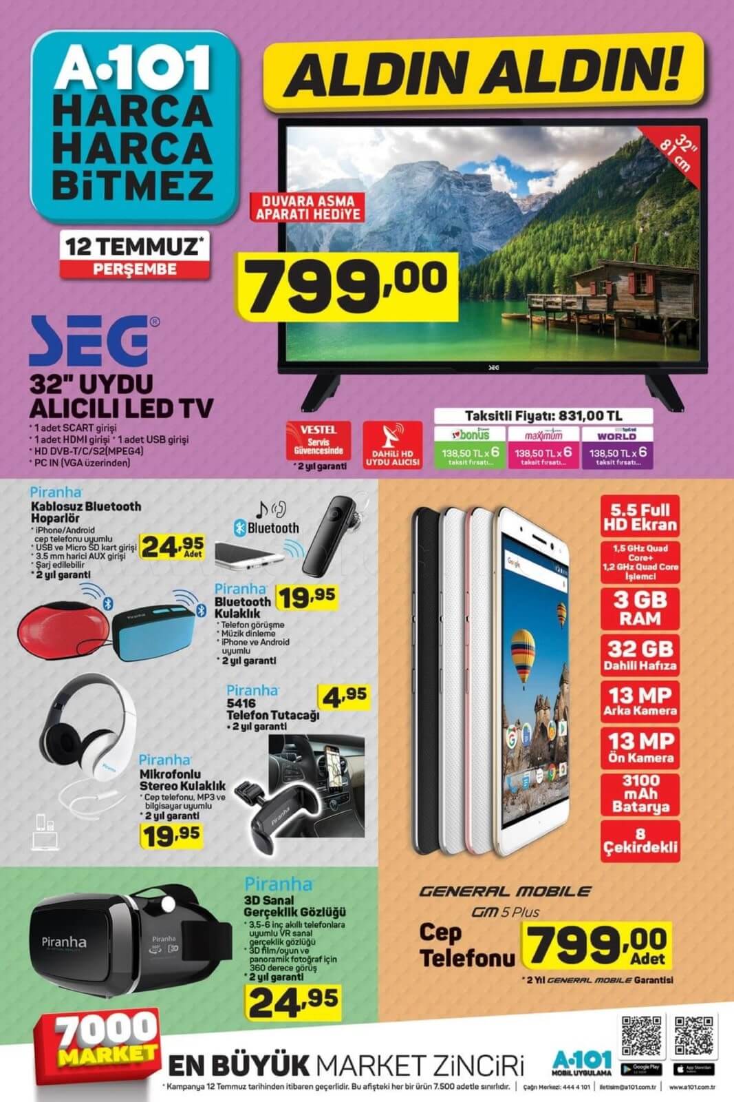 A101 12 Temmuz teknolojik aktüel