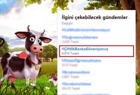 Çiftlikbank Twitter’da binlerce kişi tarafından desteklendi